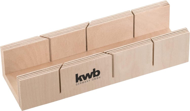 kwb Schneidlade 311026 (Mehrschichtholz, 245 x 53 x 40 mm, für 45° und 90° Schnitte, Gehrungsschneidlade)