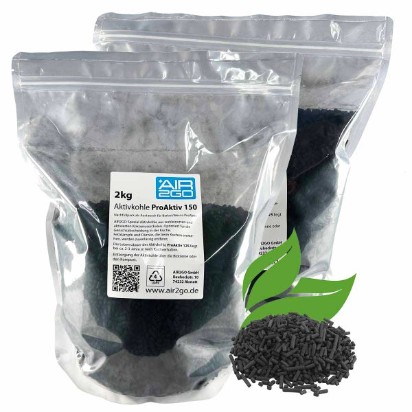 4kg Aktivkohle Pellets ProAktiv 150 für Berbel / Wesco (2x2Kg)