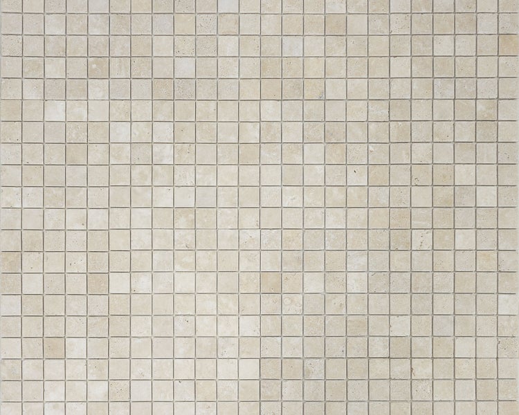 Wohnrausch Natursteinmosaik Travertin CREMA 4,8 x 4,8 cm, getrommelt, beige