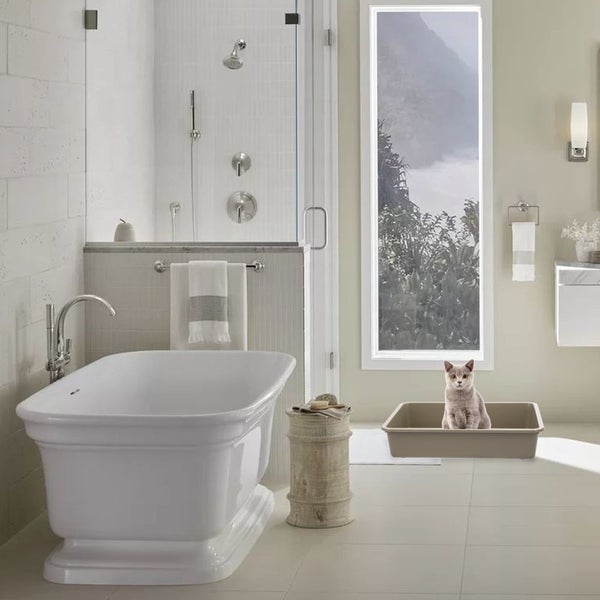 GarPet Katzenklo in 5 Größen Katzentoilette ohne Deckel Katzen WC Schalentoilette Klo grau eckig XL XXL hygenisch Max