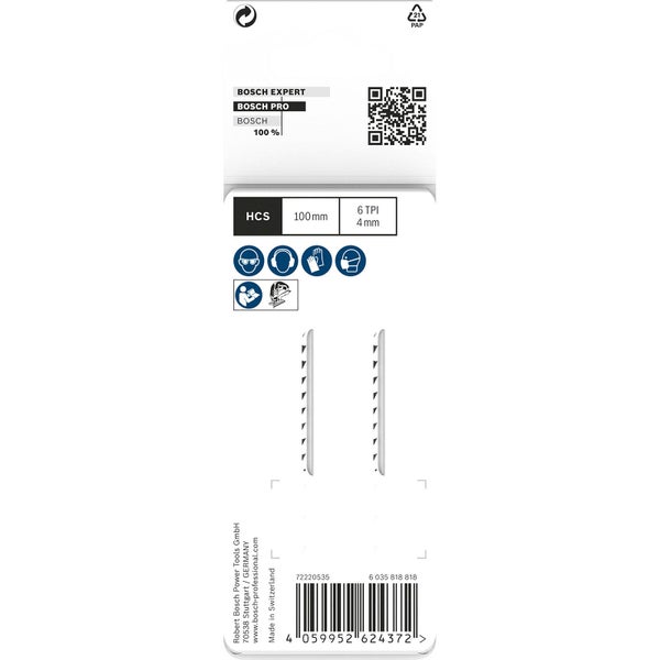 Bosch Stichsägeblatt Set, HCS, 100 mm