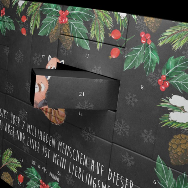 Mr. & Mrs. Panda Befüllbarer Adventskalender Roter Panda - Schwarz
