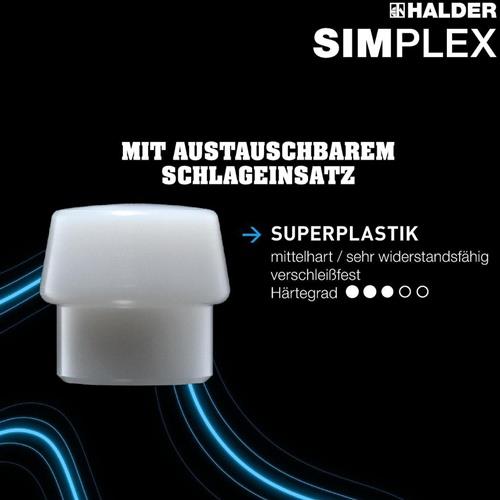 Halder SIMPLEX-Spalthammer mit Stahlgussgehäuse und Hickorystiel Ø 60 mm inkl. Lederschneidschutz - 3007.160