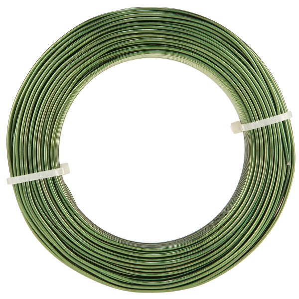 Rolle grüner Bindedraht aus Metall für den Garten.