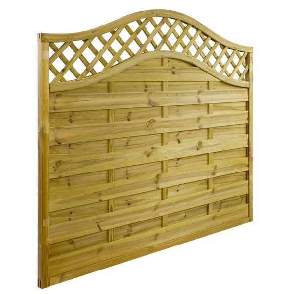 Holzzaun mit Lattenmuster und Rankgitter