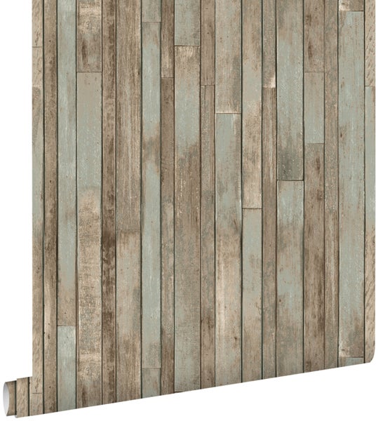 ESTAhome Tapete Holz-Optik Graublau - 53 cm x 10.05 m - 138812