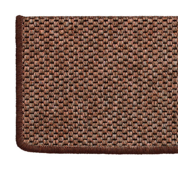 FLOORDIREKT Stufenmatte Kalkutta - Sisaloptik - Schlingenpol - Selbstklebend - Braun - Rechteckig - 23,5 x 65 cm
