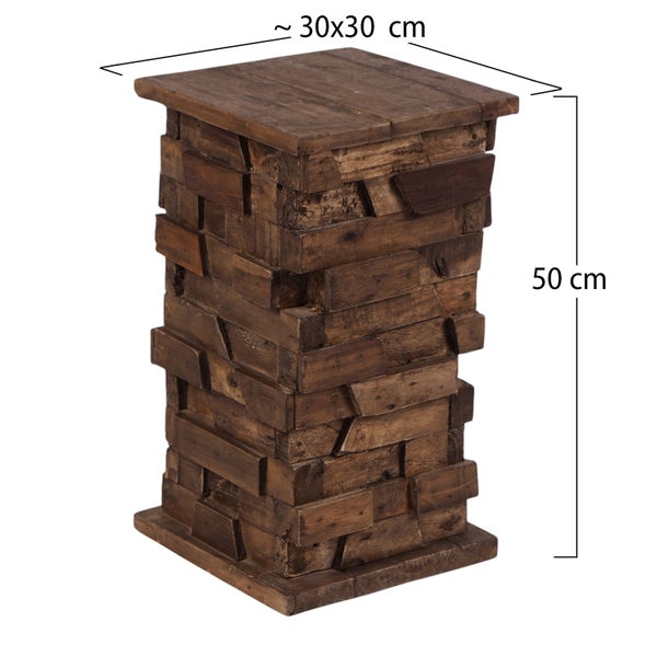 Blumenhocker Dome Mahagoni Massivholz naturfarben