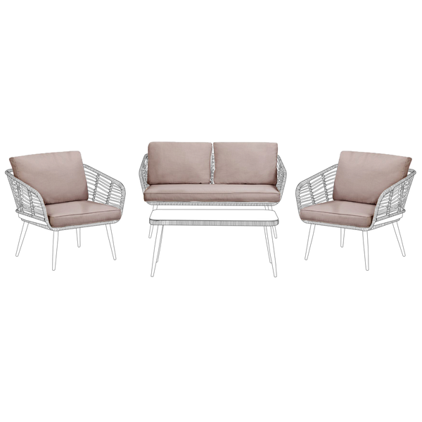 Outdoor Kissenbezug Set CORINTH Beige