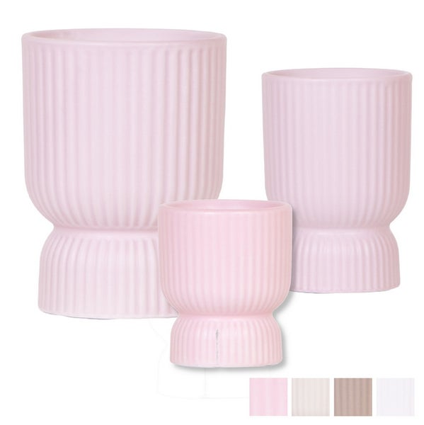 Übertopf Diabolo - klassische Form - zarte Pastellfarben - rosa - passend für 6cm Töpfe