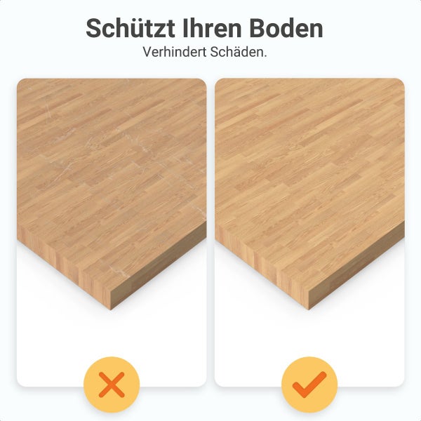 Goliving Bodenschutzmatte - 90 x 120cm - Bürostuhlmatte - PVC - Schalldicht - Für harte Böden - Transparent