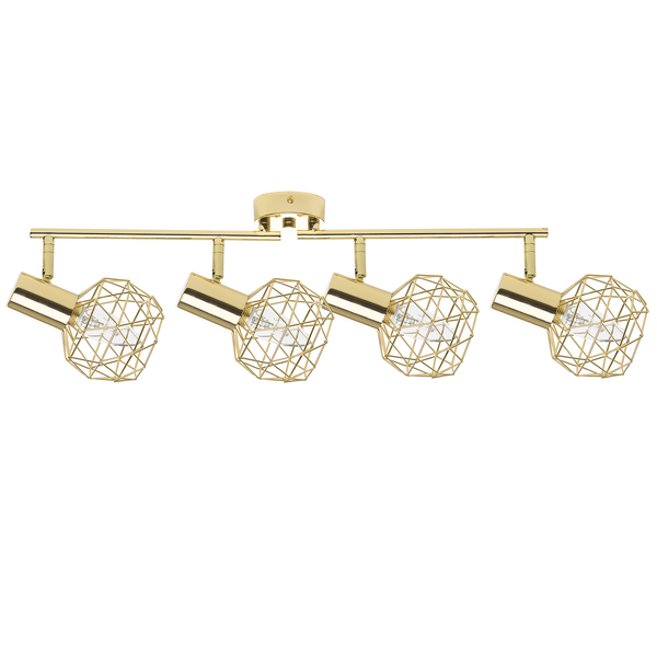 Strahler 4-flammig CHENAB verstellbar Metall Gold
