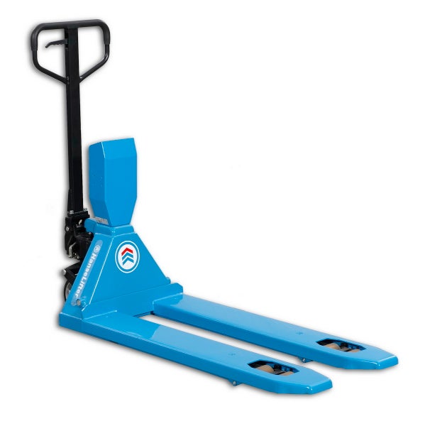 Blauer Gabelhubwagen