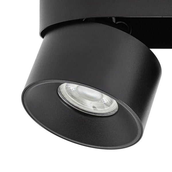 Runder LED Deckenstrahler aus Metall mit verstellbarem Strahlerkopf