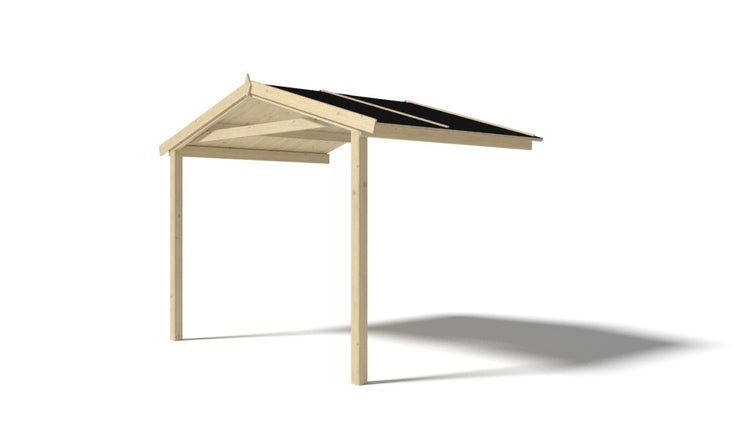 Überdachung für Veranden, Terrassen und Gartenhäuschen - 3x3m
