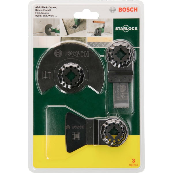 Bosch Multitool-Zubehörset, 3-teilig, Starlock Aufnahme