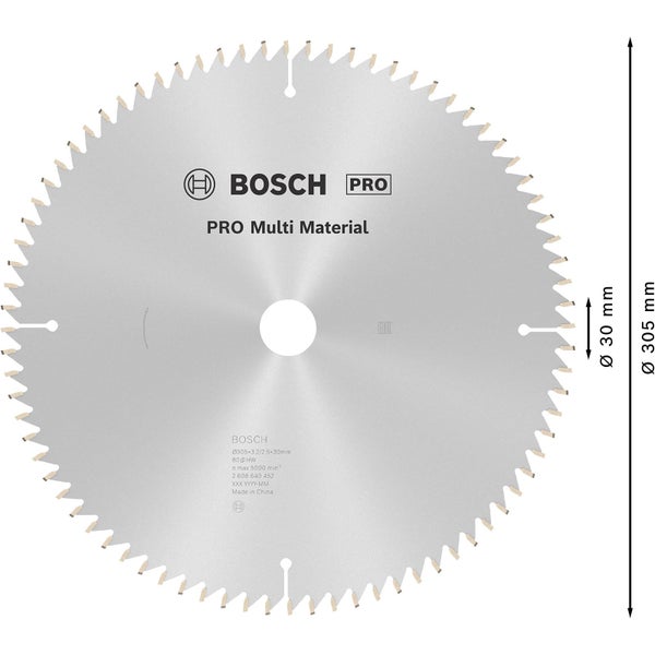 Bosch Pro Multi Material Sägeblatt, Durchmesser 305 mm
