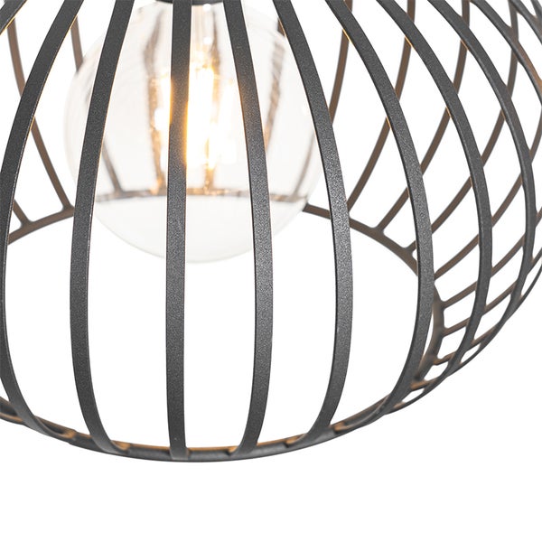 Pendelleuchte mit Metallkäfig und Glühbirne