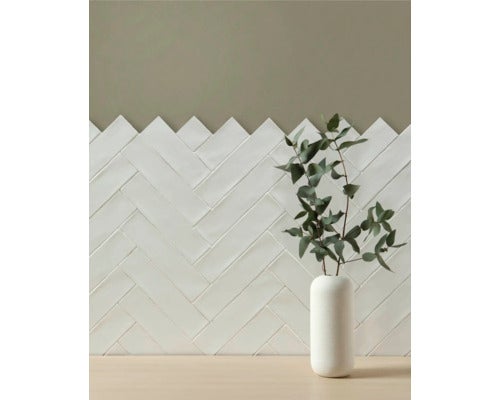 Wandfliese Poitiers weiss matt 7,5x30 cm