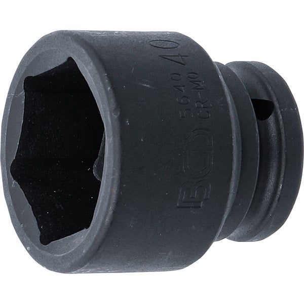 BGS Kraft-Steckschlüssel-Einsatz Sechskant Antrieb Innenvierkant 20 mm (3/4) SW 40 mm - 5640