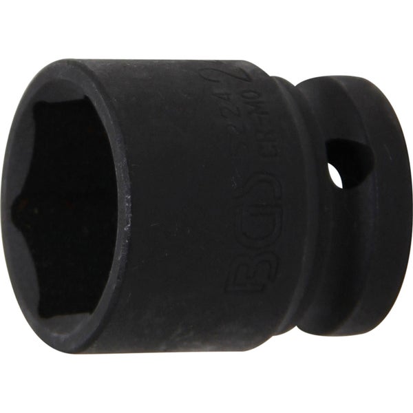 BGS Kraft-Steckschlüssel-Einsatz Sechskant Antrieb Innenvierkant 12,5 mm (1/2) SW 24 mm - 5224