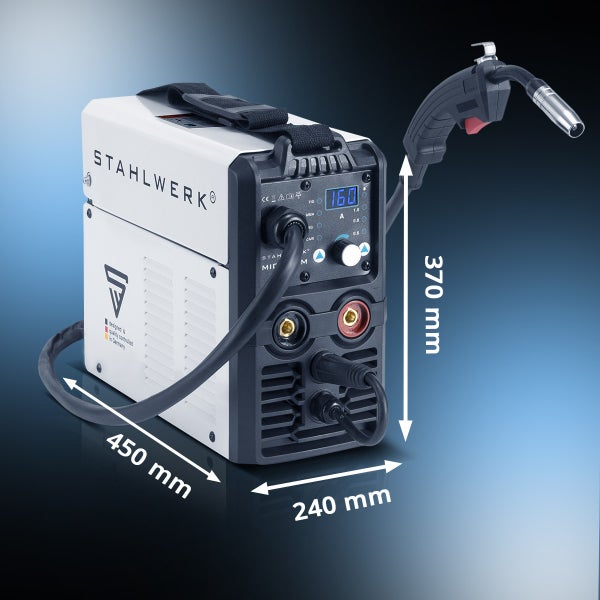 STAHLWERK Schweißgerät MIG MAG 160 M IGBT 5 in 1 Kombigerät mit 160 Ampere
