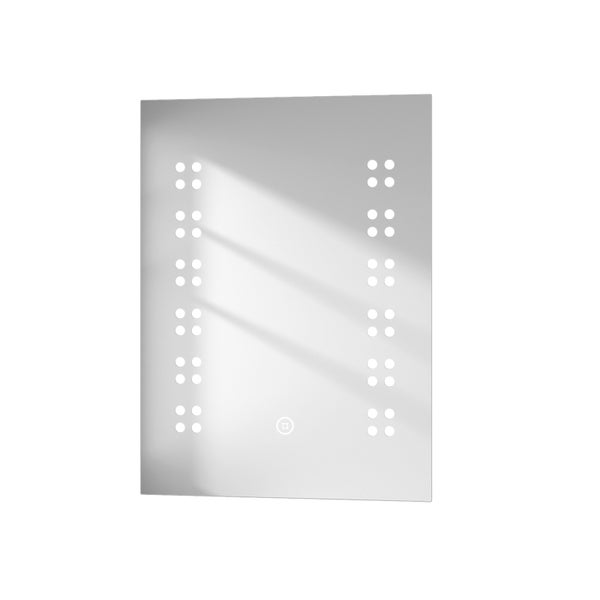 EMKE Badspiegel mit Beleuchtung 45x60 cm, LED-Spiegel mit Touchschalter, Kaltweiß, Für Badezimmer geeignet