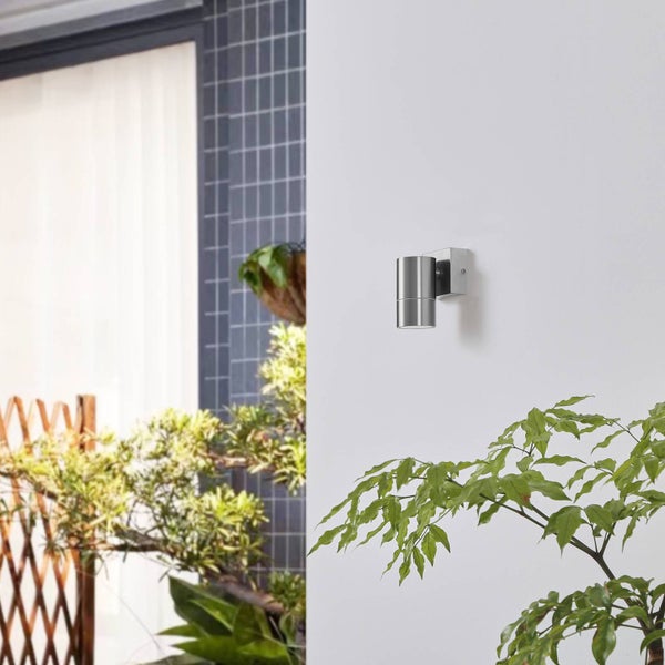 Lindby Myan (spritzwassergeschützt (Modern) in Alu aus Edelstahl (1 flammig, GU10)