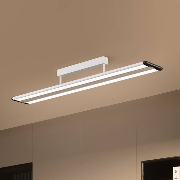 PRIOS LED Yuela (Modern) in Chrom aus Aluminium (1 flammig, ) Arbeitszimmerleuchte