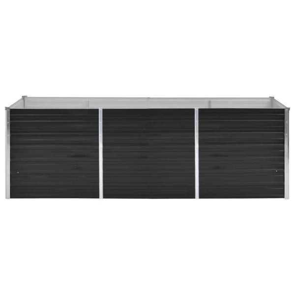Garten-Hochbeet Anthrazit 240 x 80 x 77 cm Verzinkter Stahl