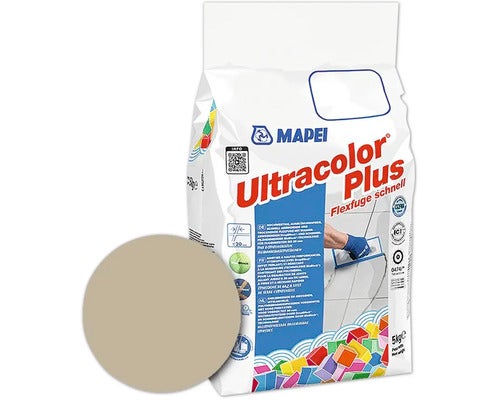Mapei Ultracolor Plus Flexfuge Schnell Fliesenfugenmörtel in einem Beutel mit 5 Kilogramm Inhalt