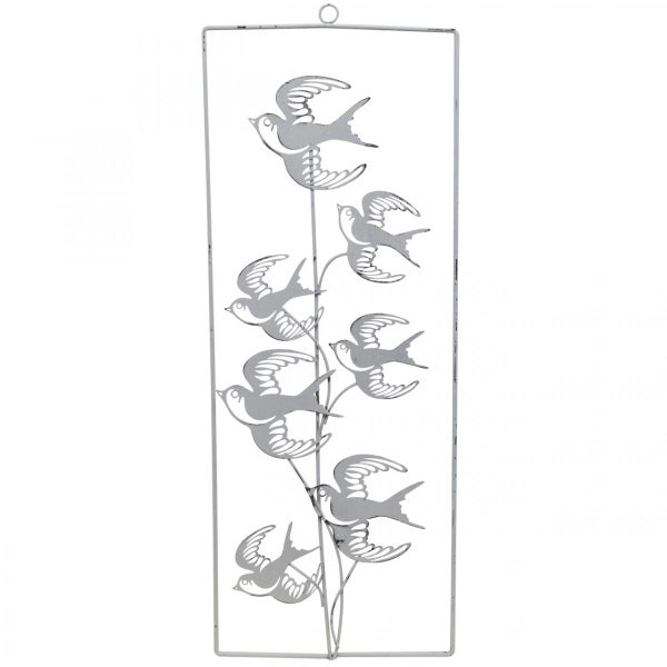 Dekorative Metallwandkunst mit Schwalbenmotiv für die Wand
