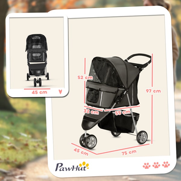PawHut Tierkinderwagen mit Abmessungen