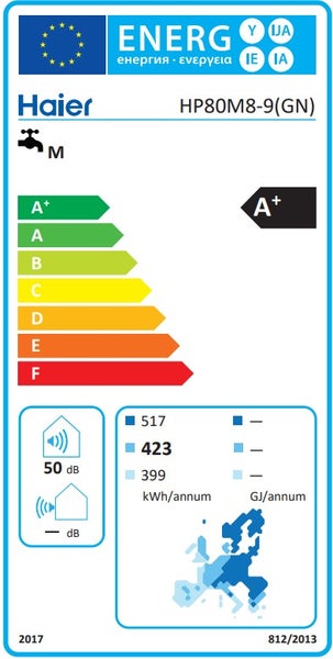 Haier Brauchwasserwärmepumpe HP80M8-9 - 82 Liter - 250 W R290