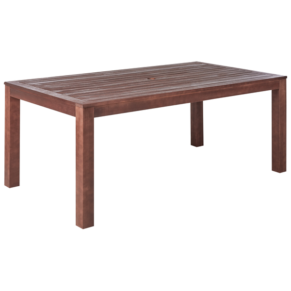 Gartentisch TUSCANIA 180 cm 100 cm Eukalyptusholz Dunkelbraun