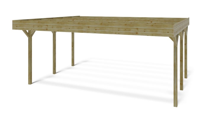 Carport Garagendach 6,06x5,03 m - 30,48 m2