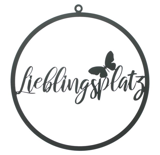 FRANK FLECHTWAREN | Hänger Lieblingsplatz, METALL, D: 30 cm