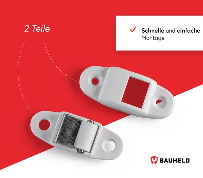 Zweiteiliger Türfeststeller zur einfachen Montage