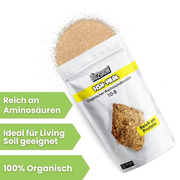 Bio2Grow Fischmehl organischer Wachstumsbooster im Beutel