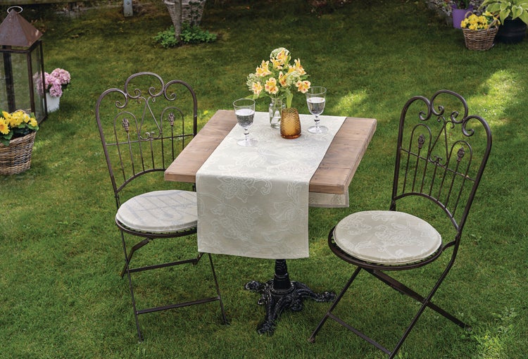 FRANK FLECHTWAREN | Tischläufer Romantique, BAUMWOLLE, POLYESTER, 40 x 140 cm