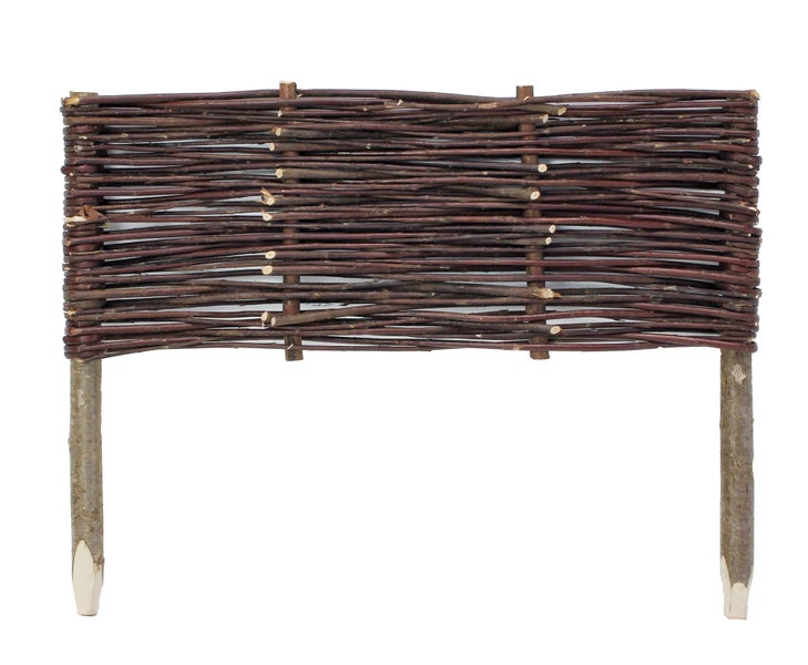 FRANK FLECHTWAREN | Beetbegrenzung Weidenzaun, 50 x 20 cm, WEIDE, 50 x 20 cm, GH 40 cm
