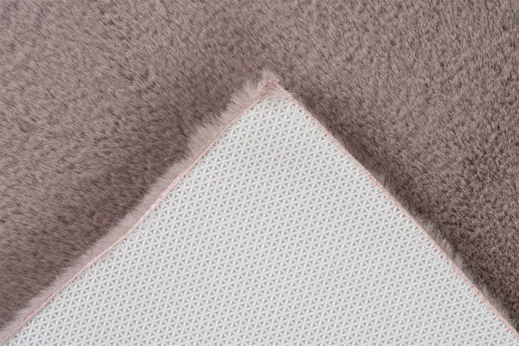 Kurzflor Teppich Oasisia Rosa 22 mm Uni 70 x 130 cm