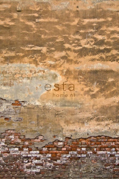 ESTAhome Fototapete alte toskanische Wand Orange - 186 x 279 cm - 157704