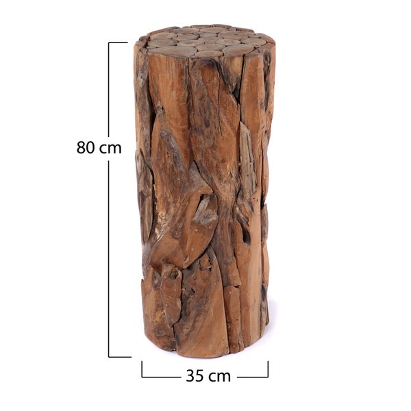 Deko-Säule Malea 80 Treibholz, für Pflanzen, Kerzen naturfarben