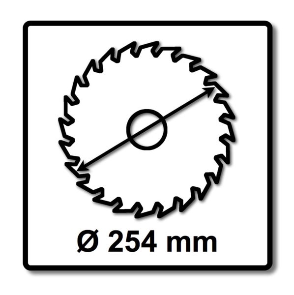 Durchmesser Sägeblatt 254 Millimeter