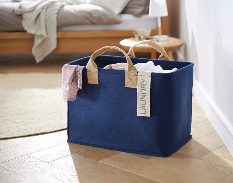FRANK FLECHTWAREN | Wäschekorb Laundry, POLYESTER, 51 x 35 x 32 cm