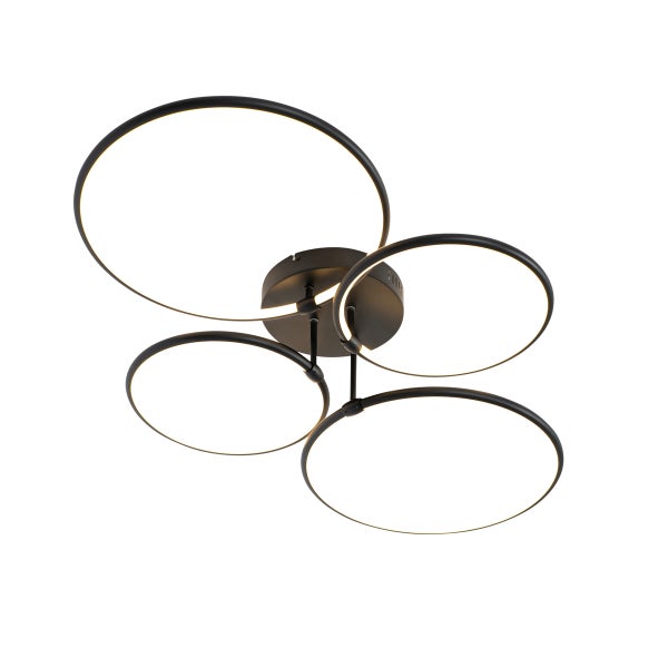 Deckenleuchte mit vier kreisförmigen LED-Elementen