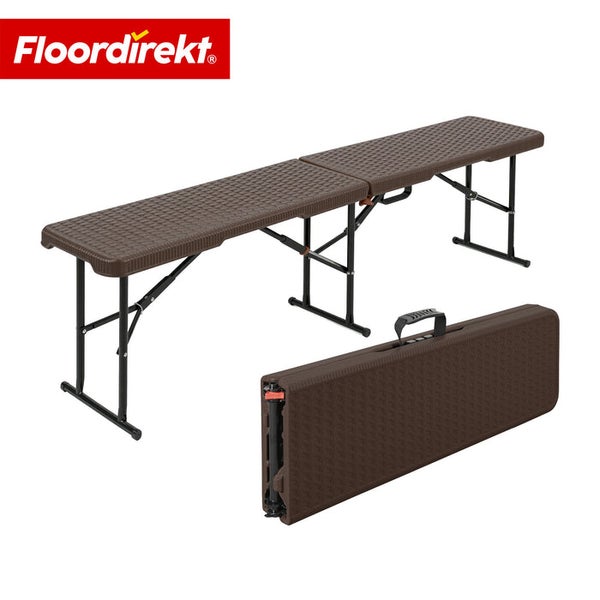 Klappbank für den Innen- und Außenbereich mit Tragegriff von Floordirekt Logo