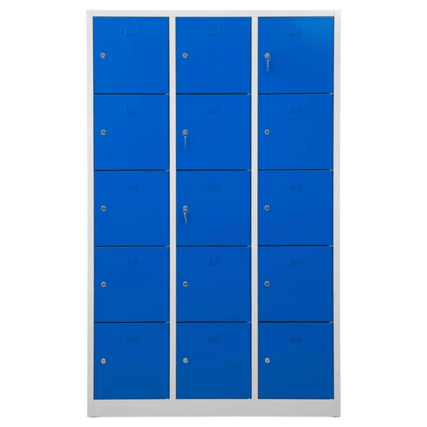 PROREGAL Schließfachschrank Falcon Large HxBxT 190 x 119 x 45 cm Zylinderschloss Grau-Blau