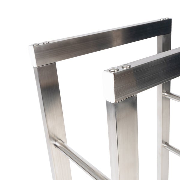 FLOORDIREKT Kaminholzregal Chios - Silber - Modernes Brennholzregal - für Innen und Außen - 40 x 80 x 25 cm
